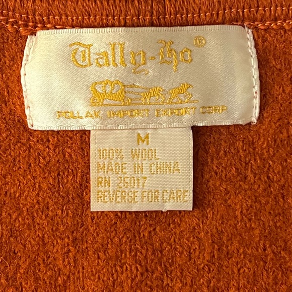 VINTAGE 80s Tally Ho - 100% Wool Vest - Picture 8 of 8